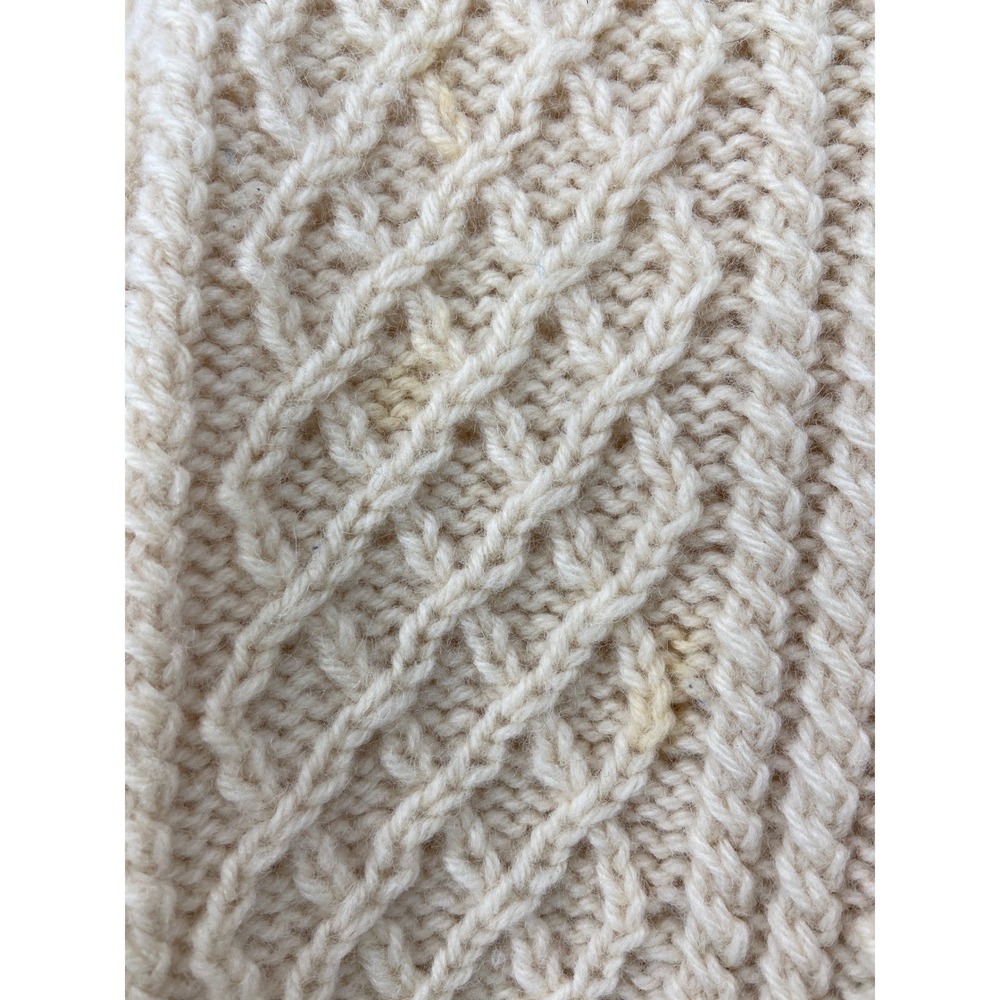 Carbery Sweater Women Medium Cardigan Fisherman Wool Ireland Cable Knit Vintage - Picture 4 of 7